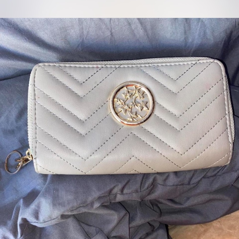 Gray Quilted Women's Wallet